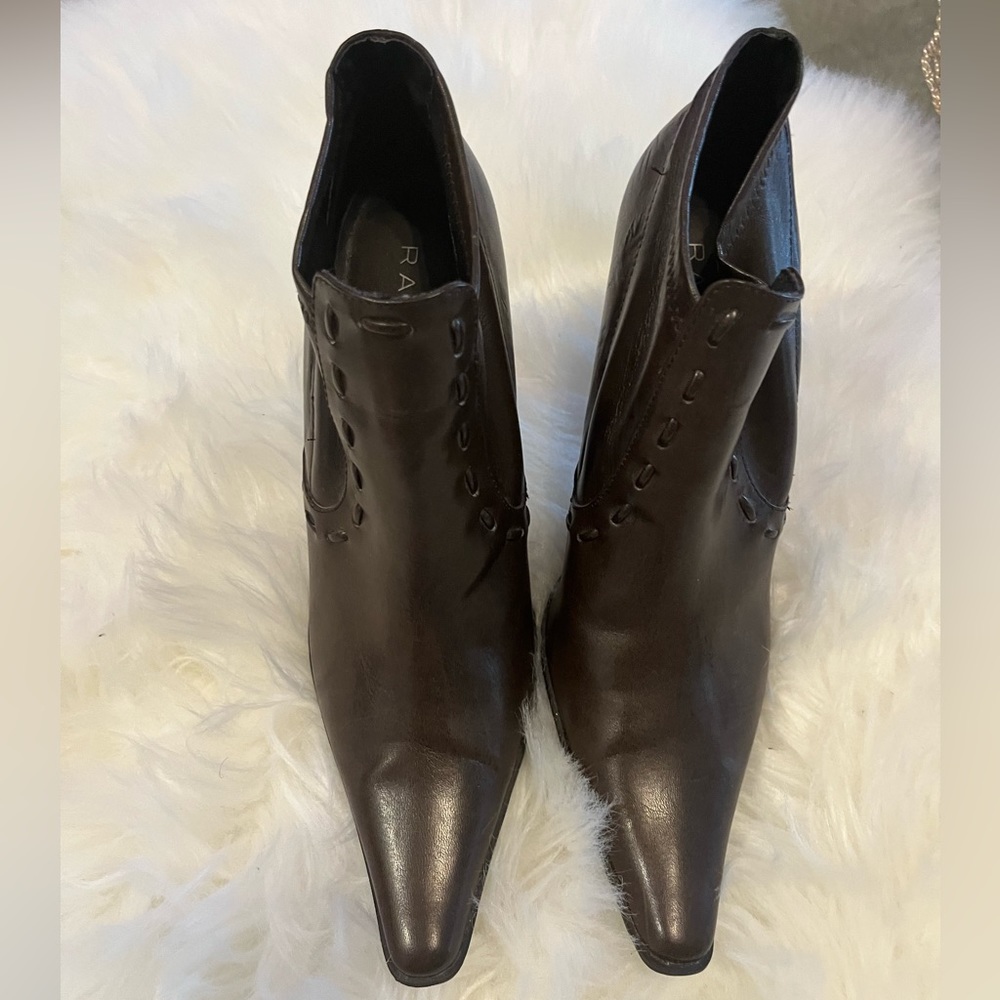 BNWOT Brown Leather Angle Boot